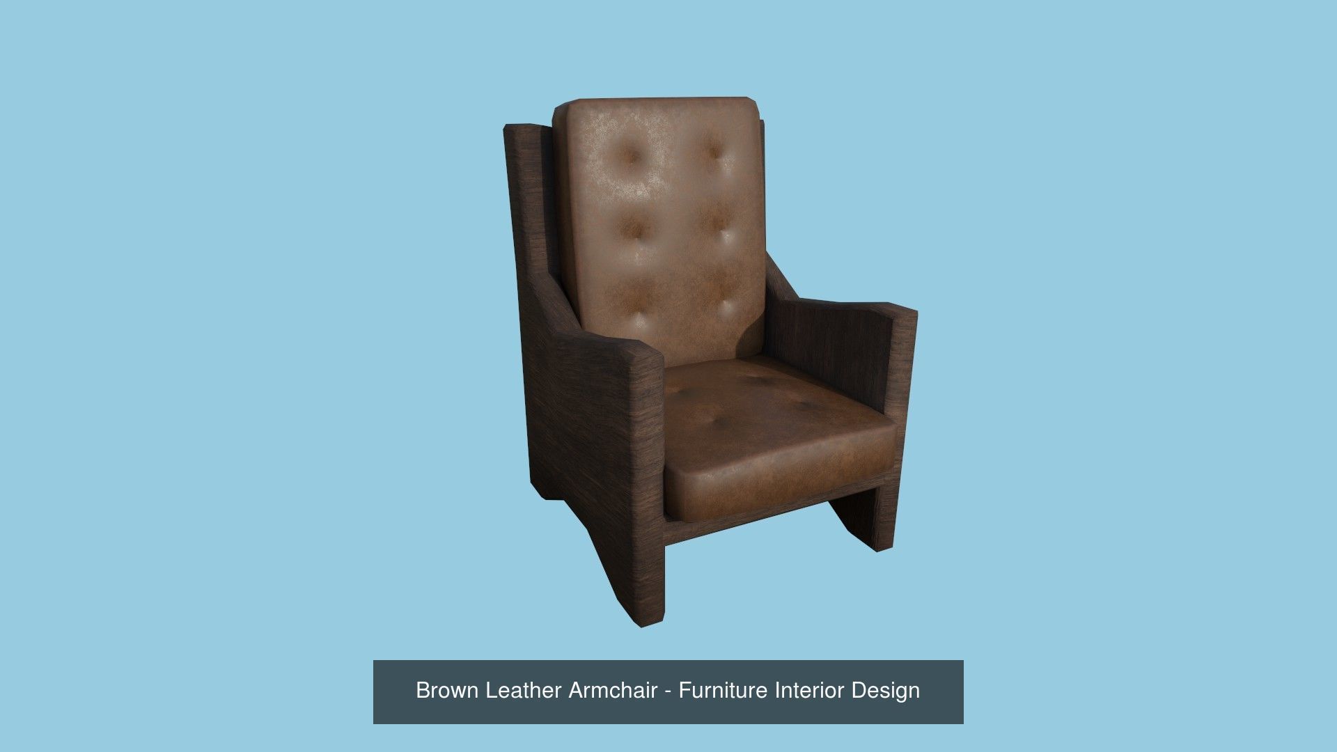 94 Armchair Low Poly - Original - Furniture Interior Design 3D Model Collection_133