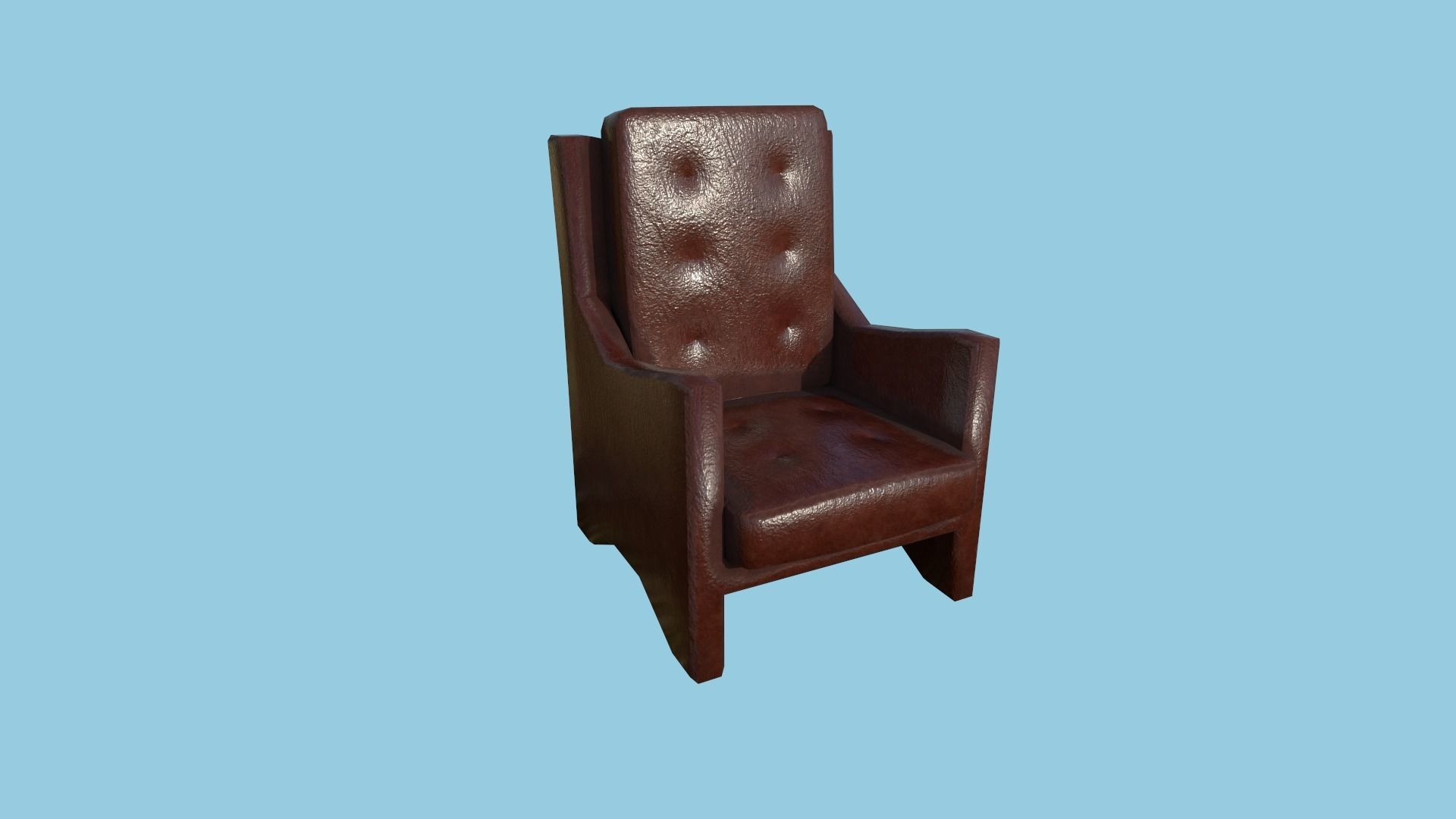 94 Armchair Low Poly - Original - Furniture Interior Design 3D Model Collection_140
