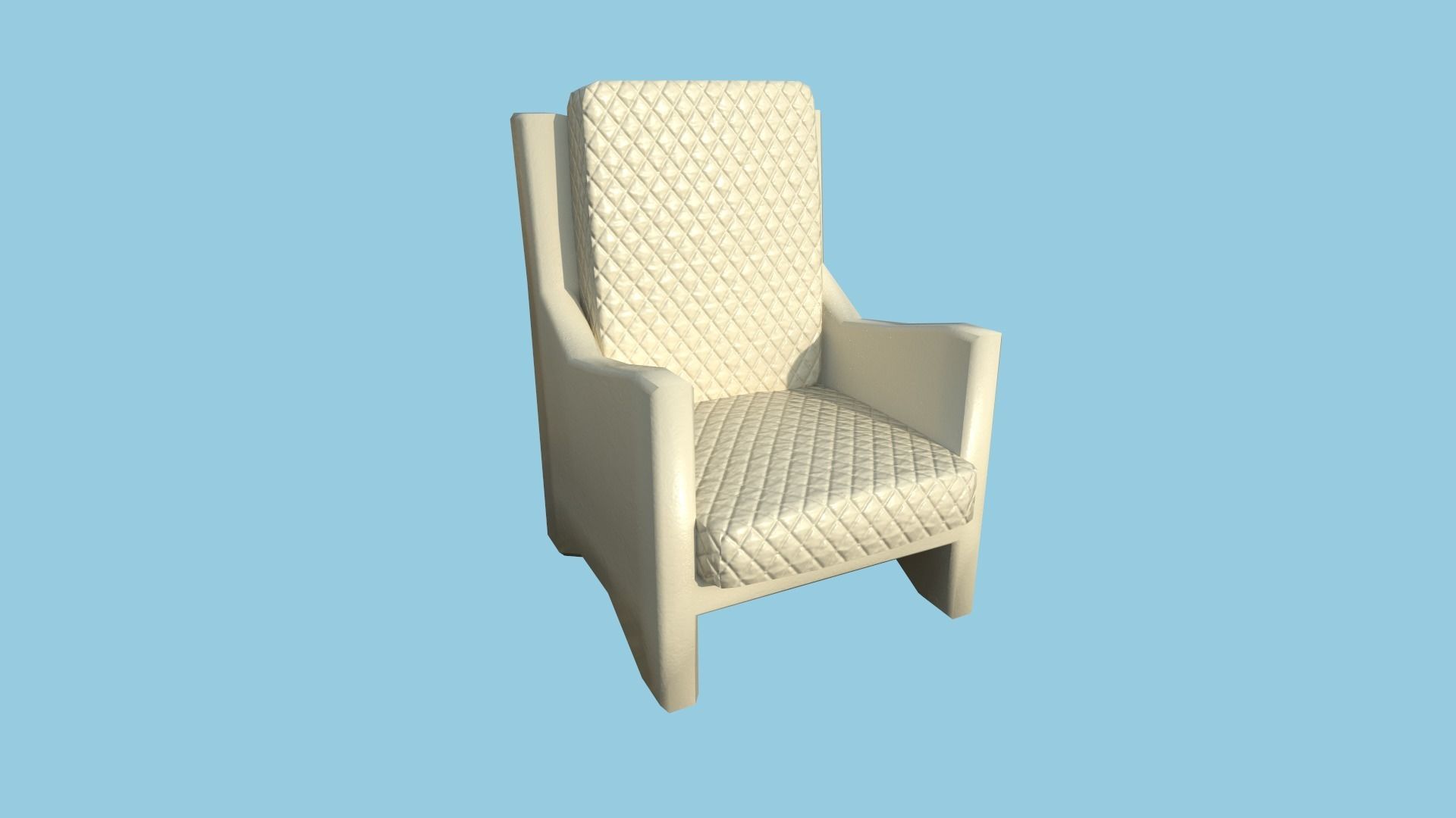 94 Armchair Low Poly - Original - Furniture Interior Design 3D Model Collection_132