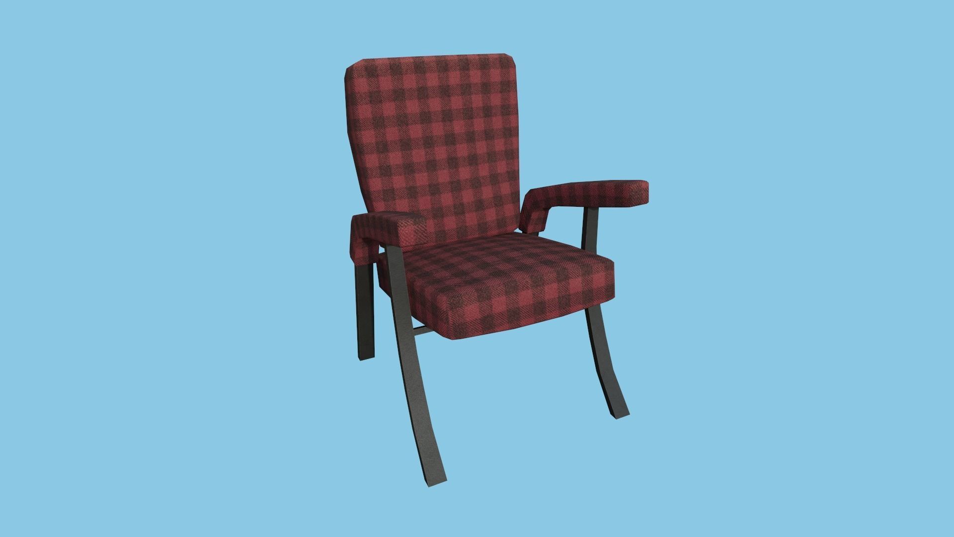 94 Armchair Low Poly - Original - Furniture Interior Design 3D Model Collection_174