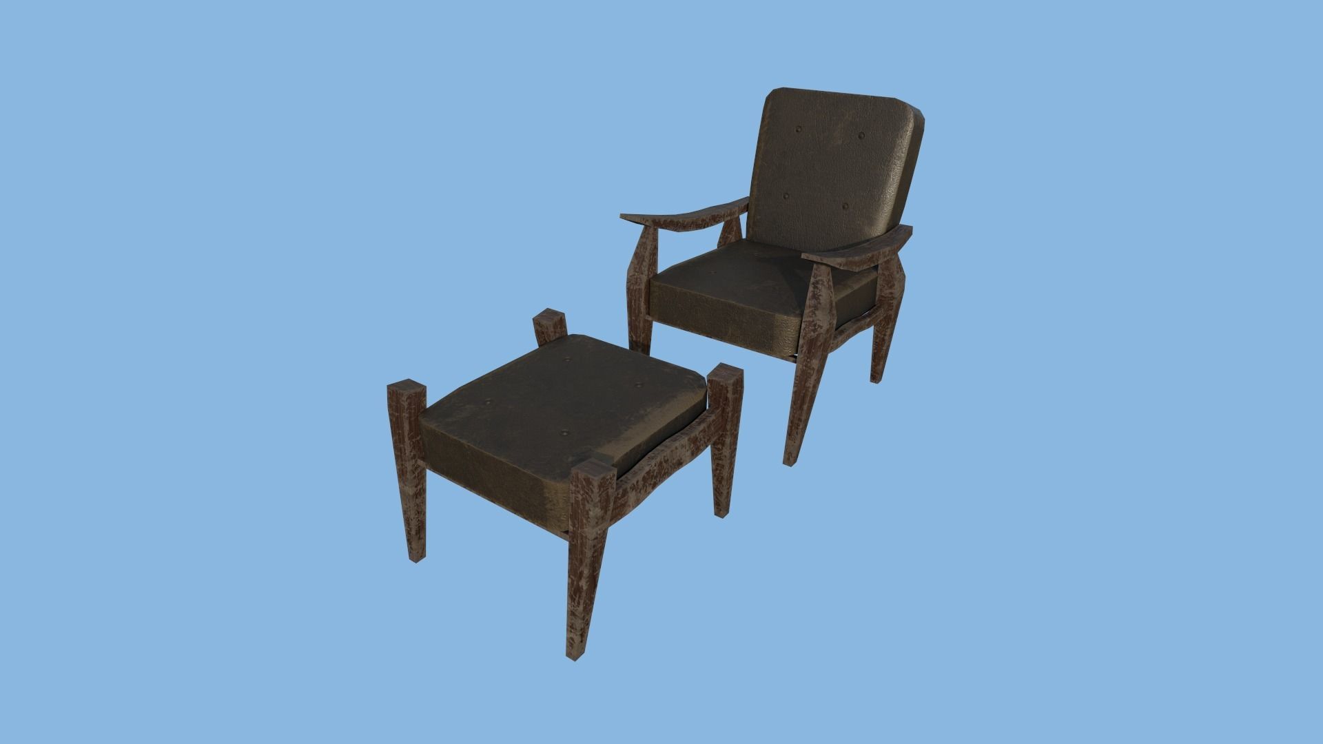 94 Armchair Low Poly - Original - Furniture Interior Design 3D Model Collection_80