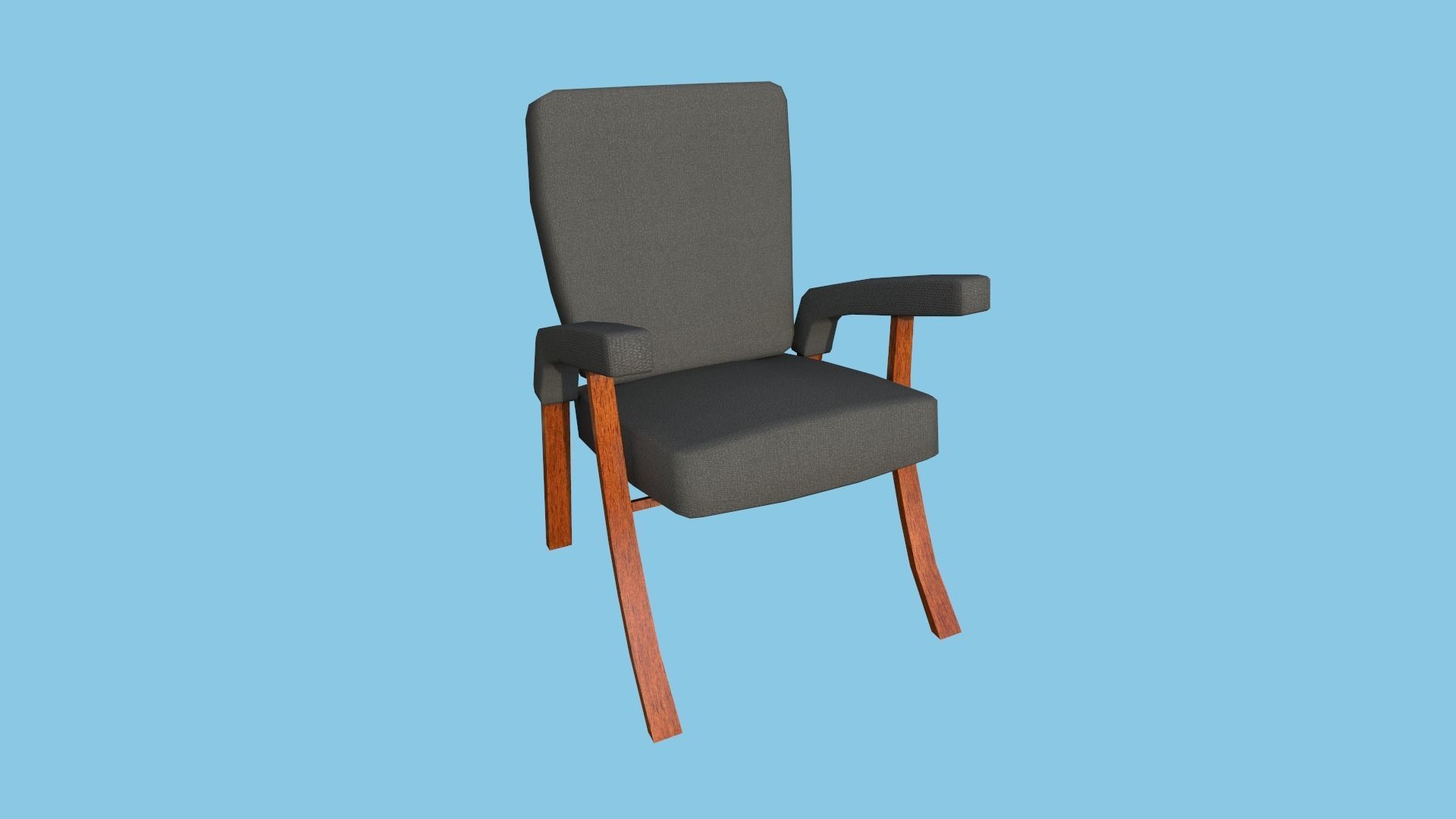 94 Armchair Low Poly - Original - Furniture Interior Design 3D Model Collection_176