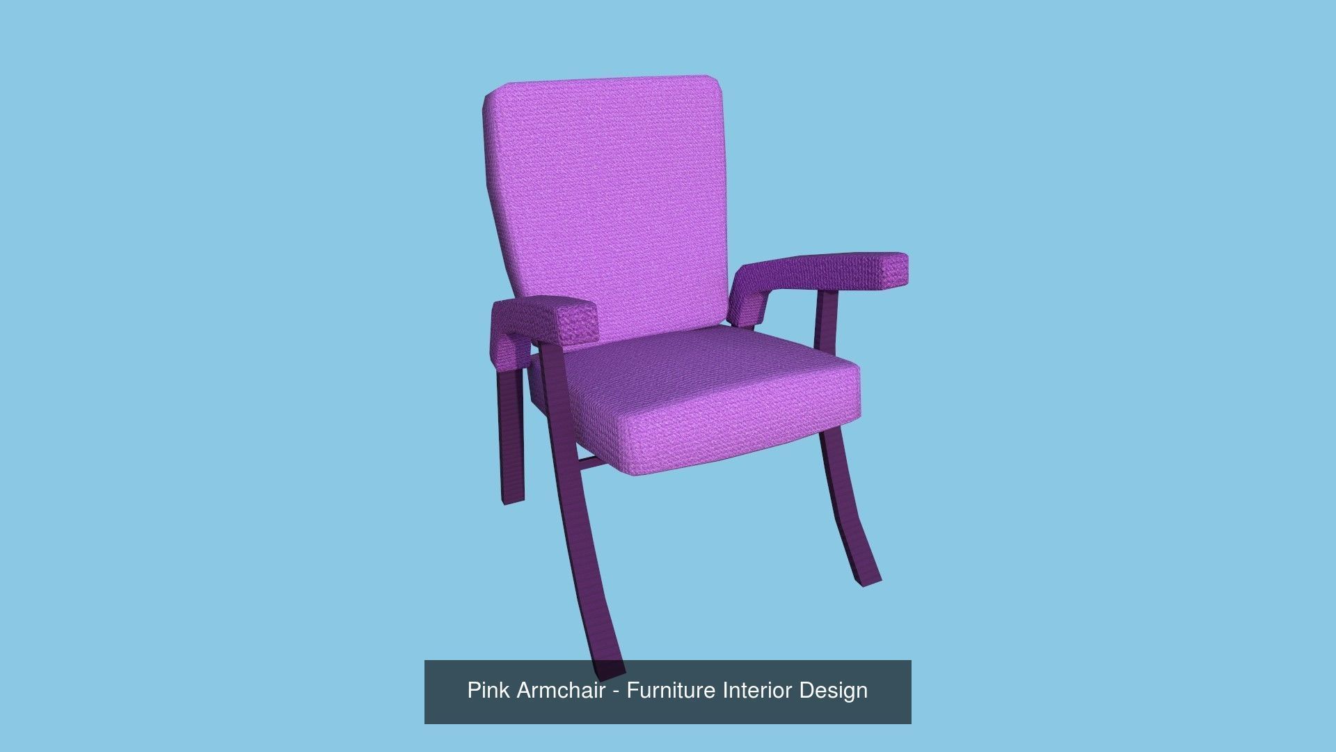 94 Armchair Low Poly - Original - Furniture Interior Design 3D Model Collection_173