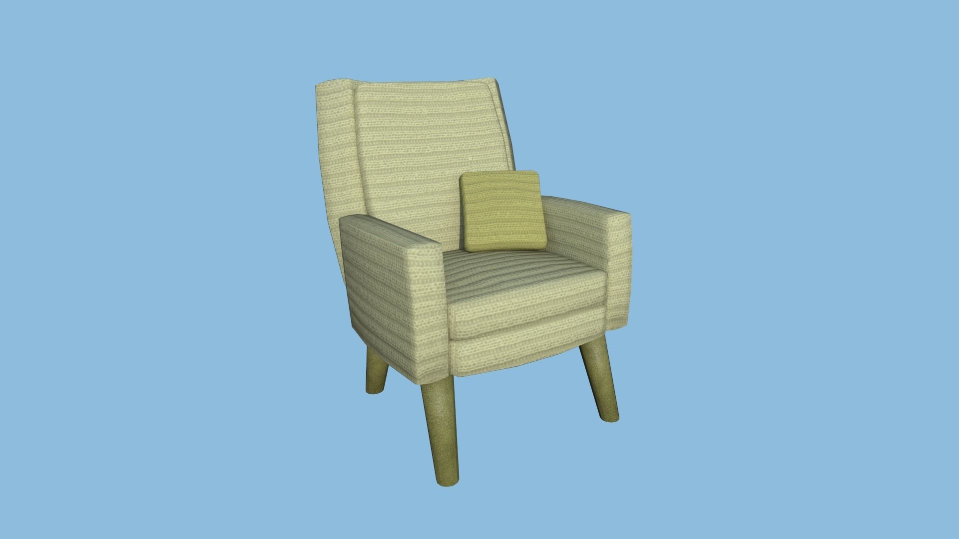 94 Armchair Low Poly - Original - Furniture Interior Design 3D Model Collection_112