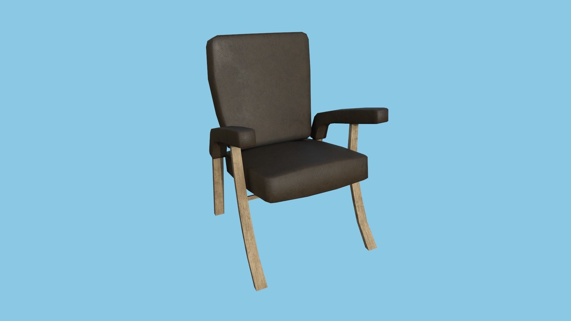 94 Armchair Low Poly - Original - Furniture Interior Design 3D Model Collection_170
