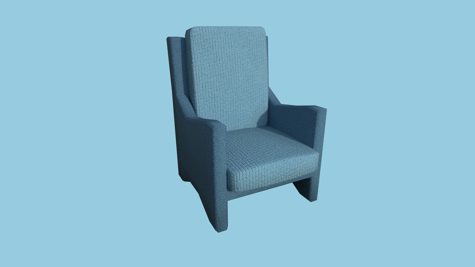 94 Armchair Low Poly - Original - Furniture Interior Design 3D Model Collection_136