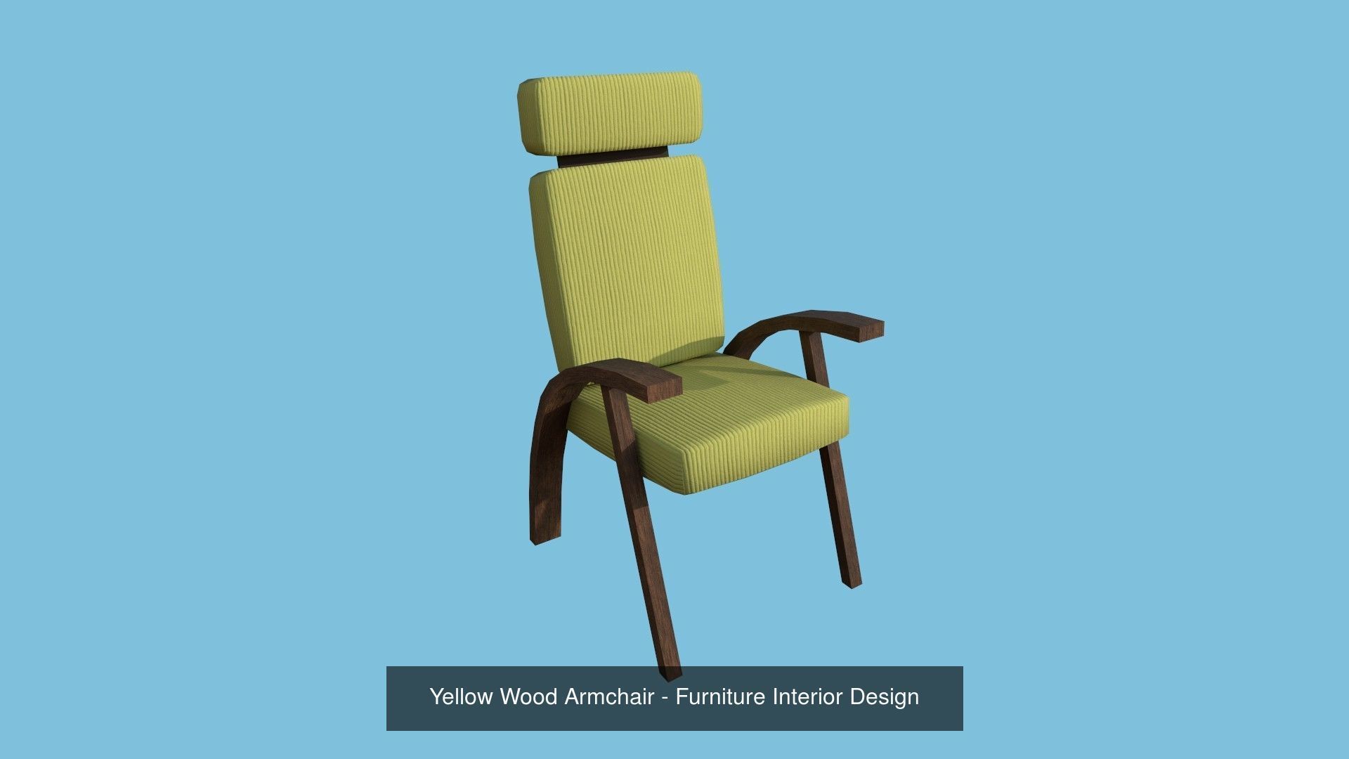 94 Armchair Low Poly - Original - Furniture Interior Design 3D Model Collection_143