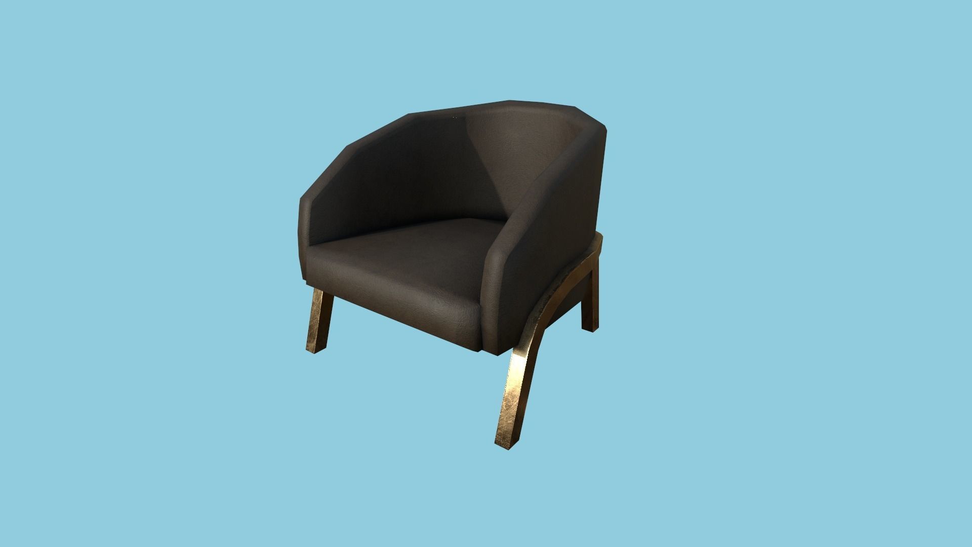 94 Armchair Low Poly - Original - Furniture Interior Design 3D Model Collection_40