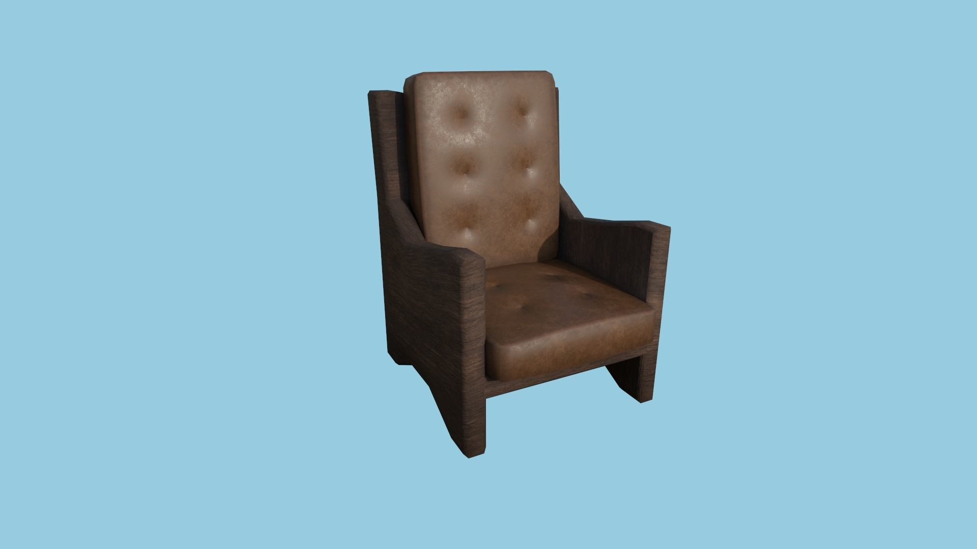 94 Armchair Low Poly - Original - Furniture Interior Design 3D Model Collection_134