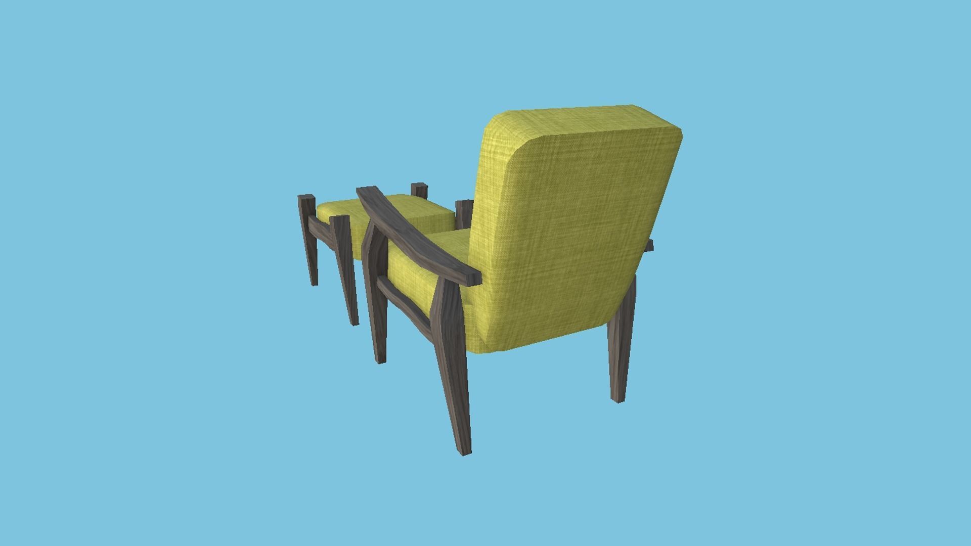 94 Armchair Low Poly - Original - Furniture Interior Design 3D Model Collection_215