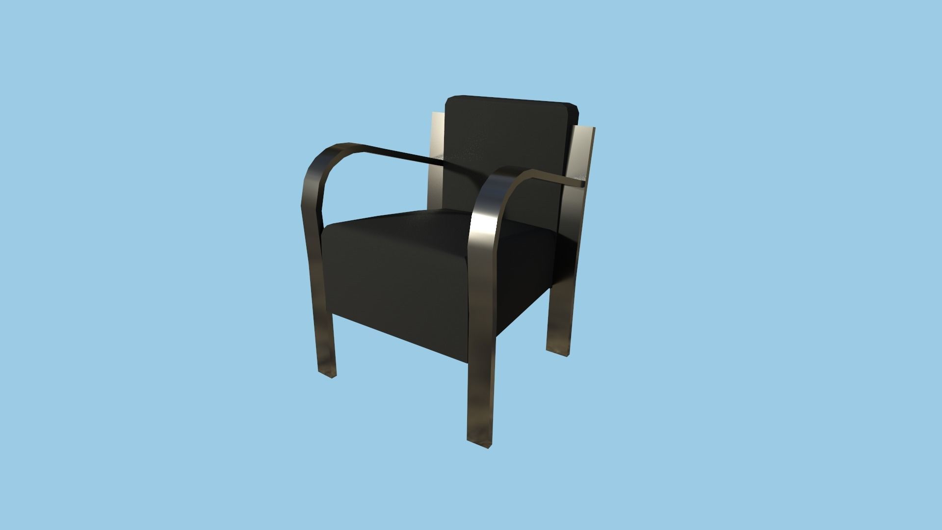 94 Armchair Low Poly - Original - Furniture Interior Design 3D Model Collection_16