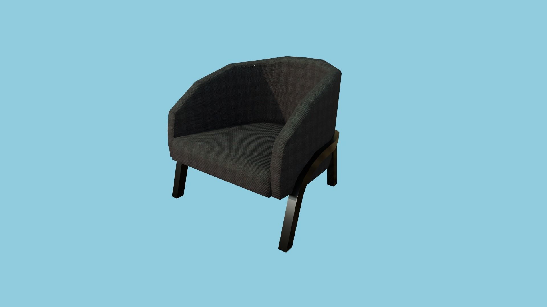 94 Armchair Low Poly - Original - Furniture Interior Design 3D Model Collection_36