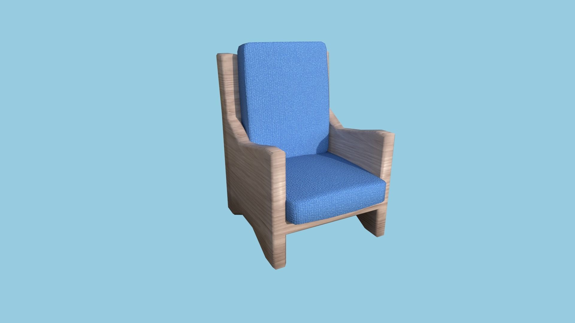 94 Armchair Low Poly - Original - Furniture Interior Design 3D Model Collection_126