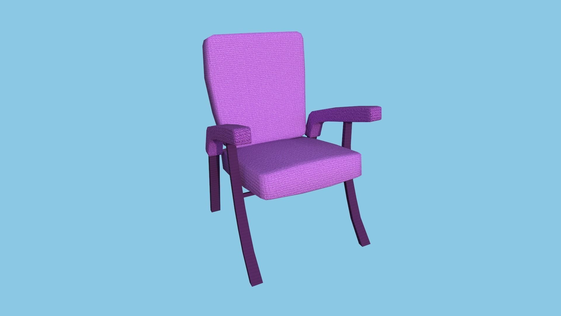 94 Armchair Low Poly - Original - Furniture Interior Design 3D Model Collection_178