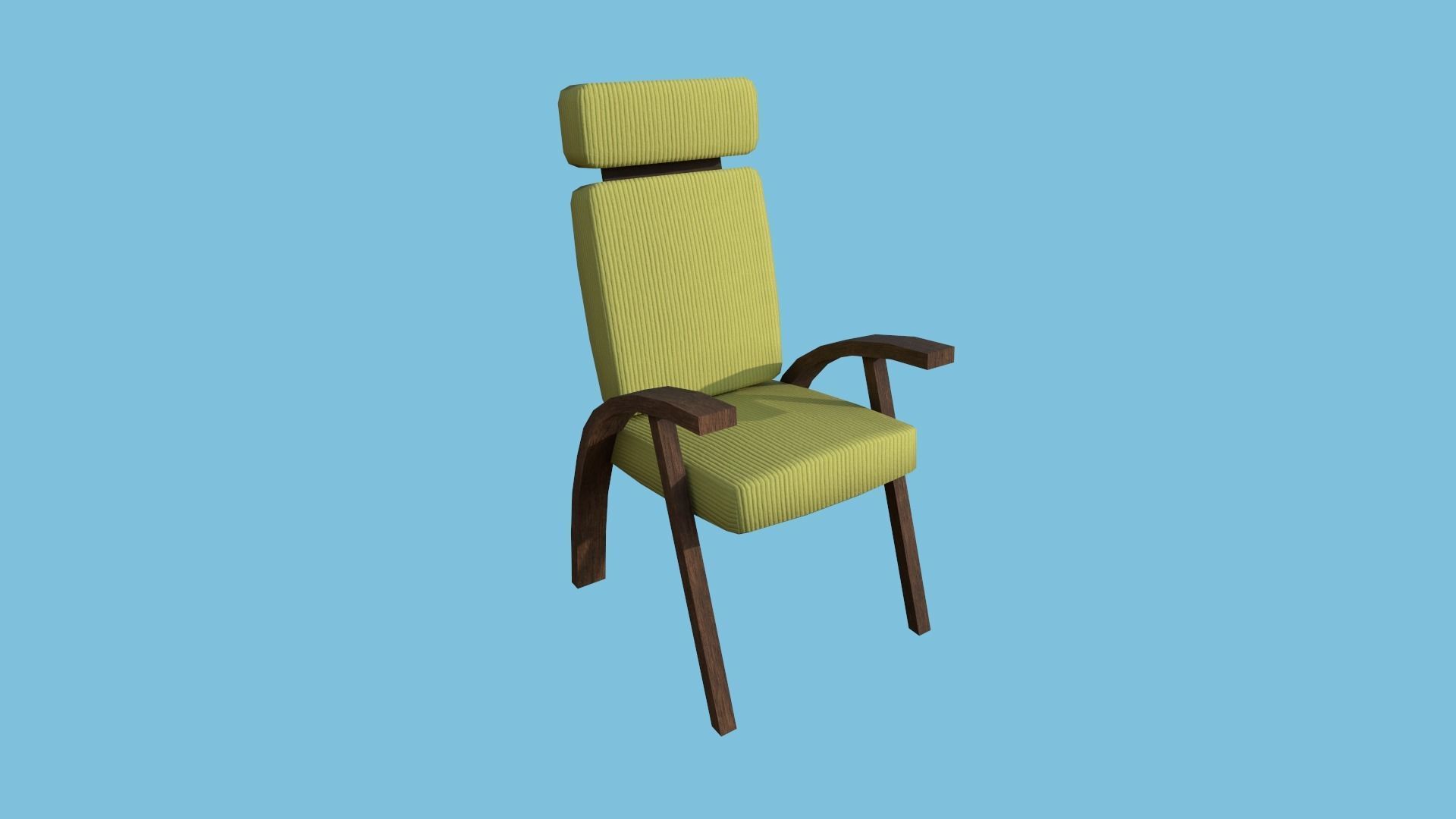 94 Armchair Low Poly - Original - Furniture Interior Design 3D Model Collection_144