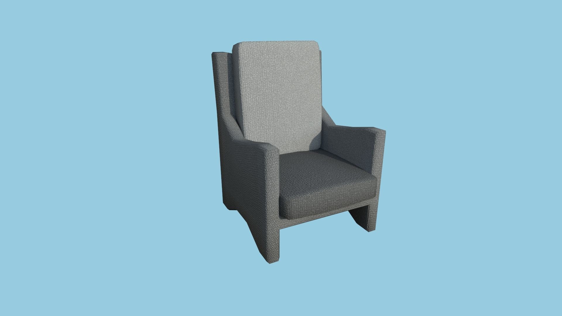 94 Armchair Low Poly - Original - Furniture Interior Design 3D Model Collection_138