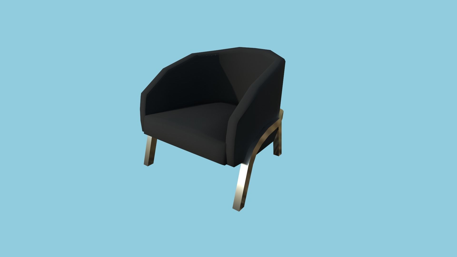 94 Armchair Low Poly - Original - Furniture Interior Design 3D Model Collection_32