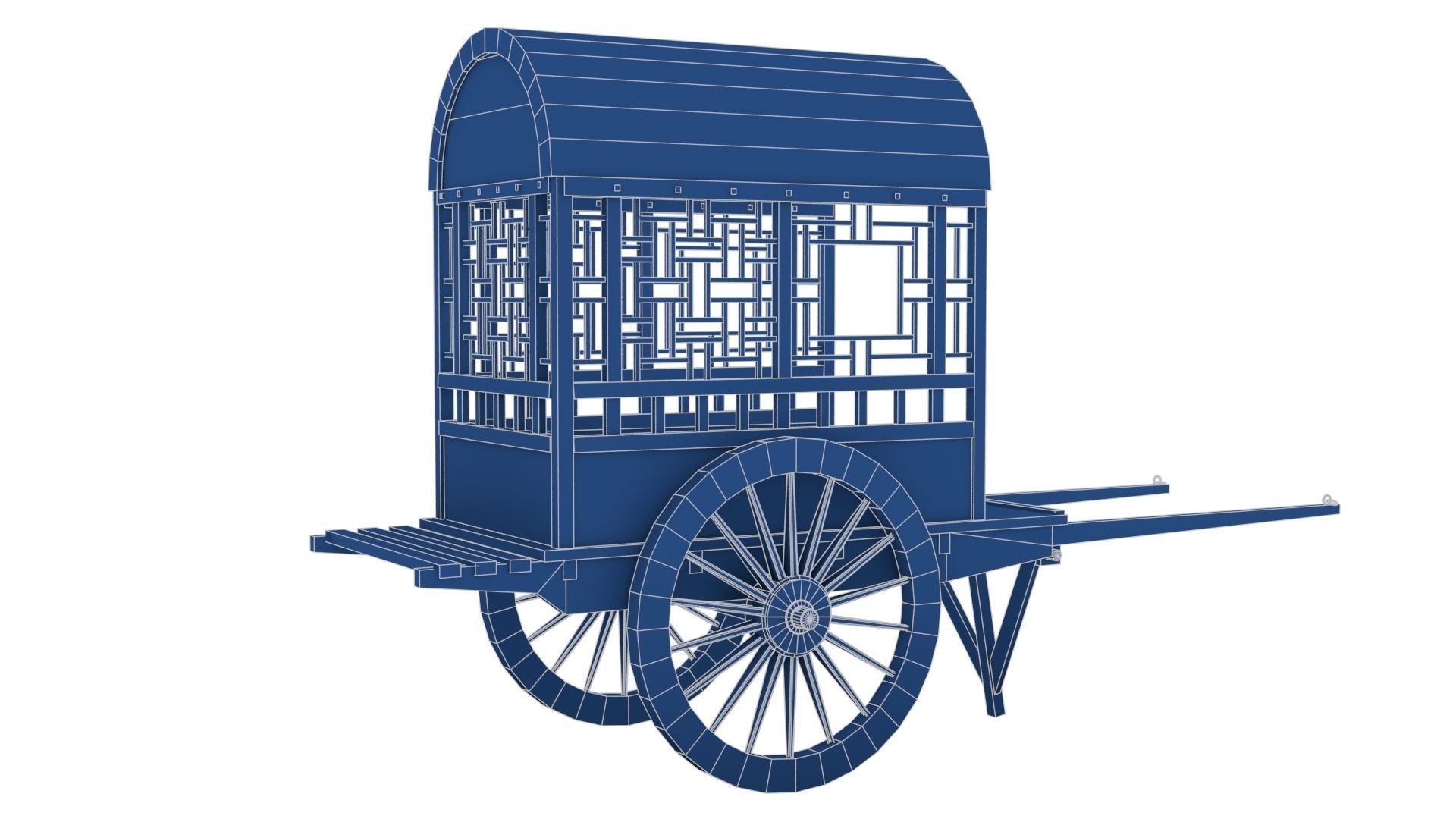 China Cargo Trolley Low-poly 3D model_23