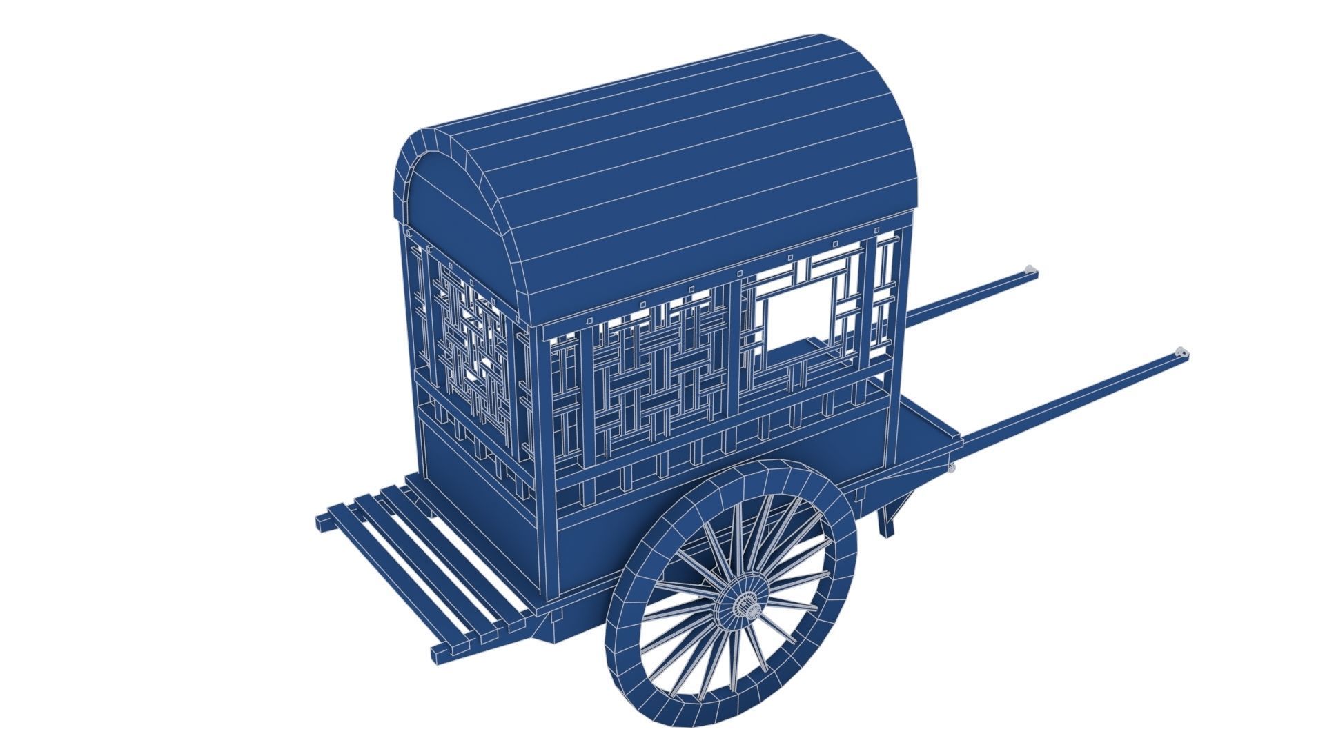 China Cargo Trolley Low-poly 3D model_21