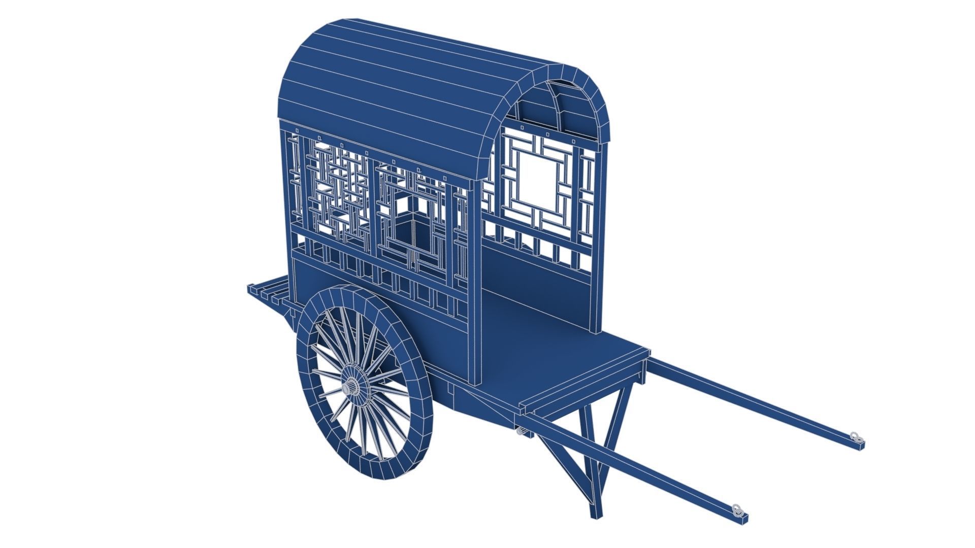 China Cargo Trolley Low-poly 3D model_20
