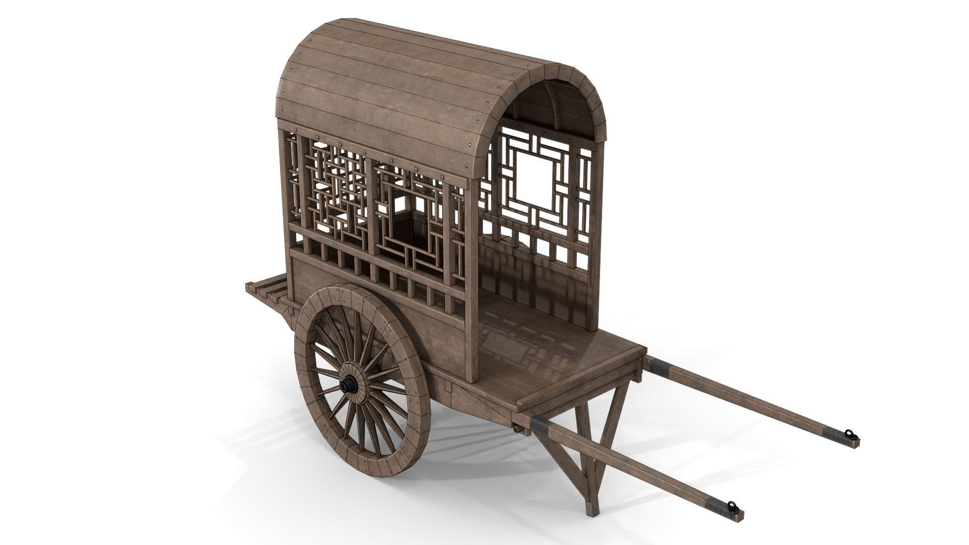 China Cargo Trolley Low-poly 3D model_10