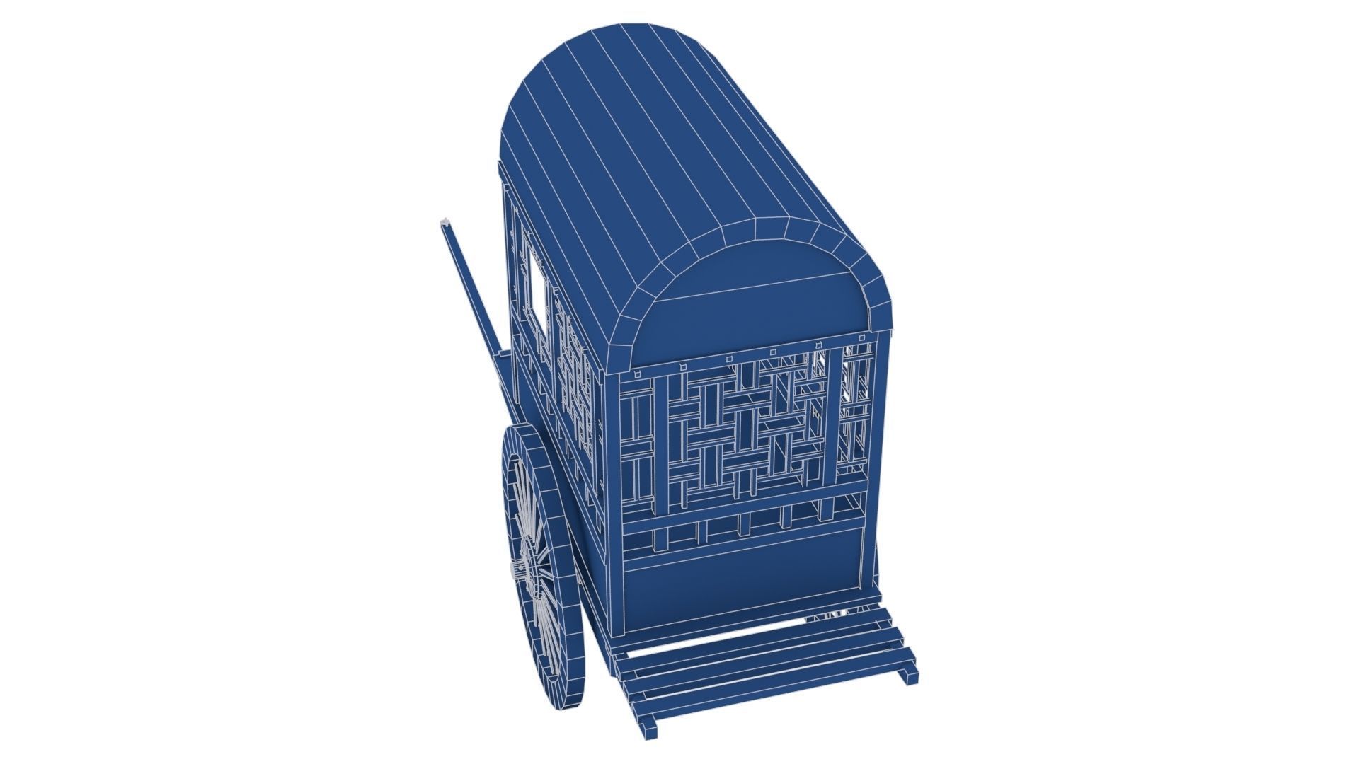 China Cargo Trolley Low-poly 3D model_26