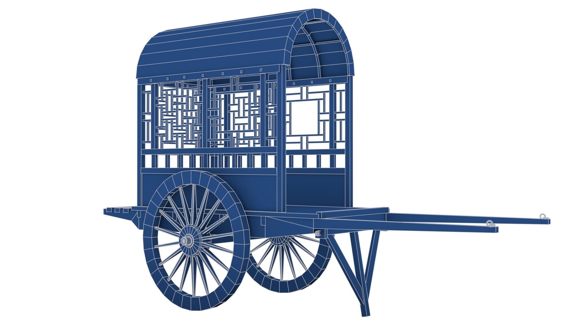 China Cargo Trolley Low-poly 3D model_28