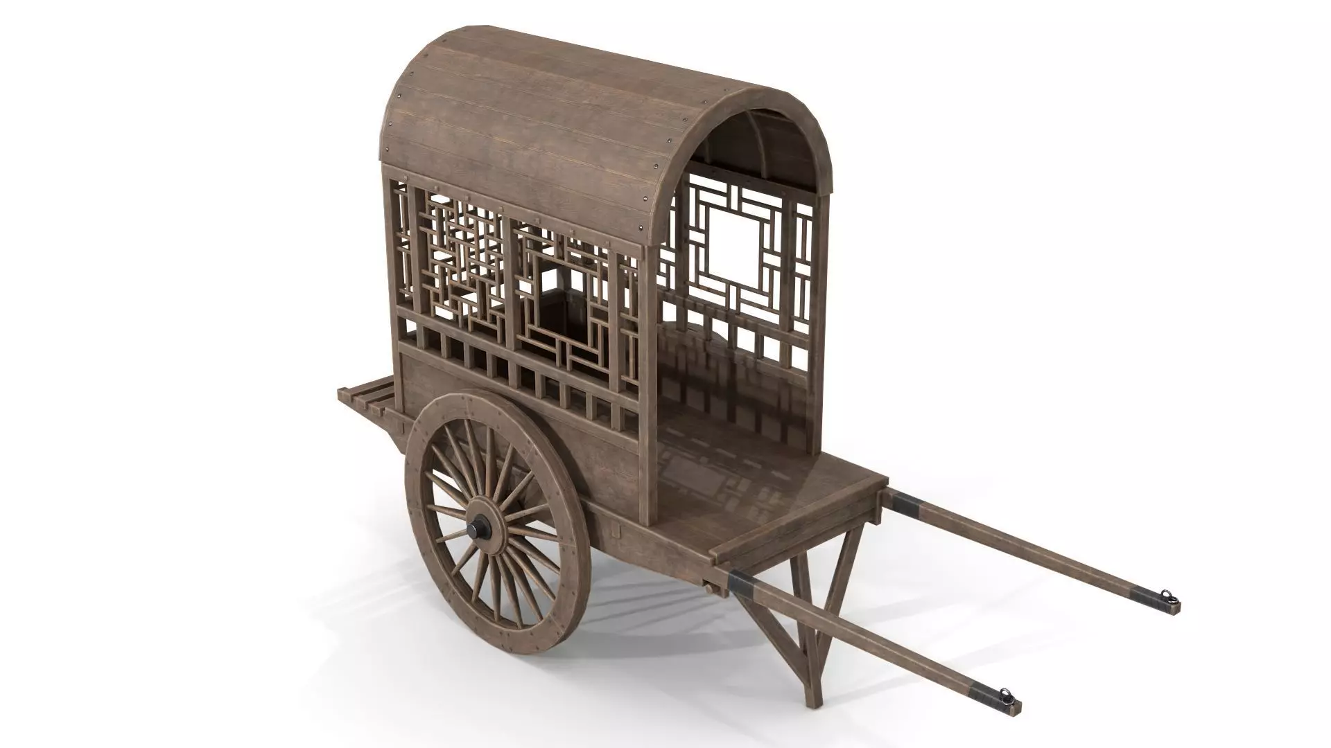 China Cargo Trolley Low-poly 3D model_0
