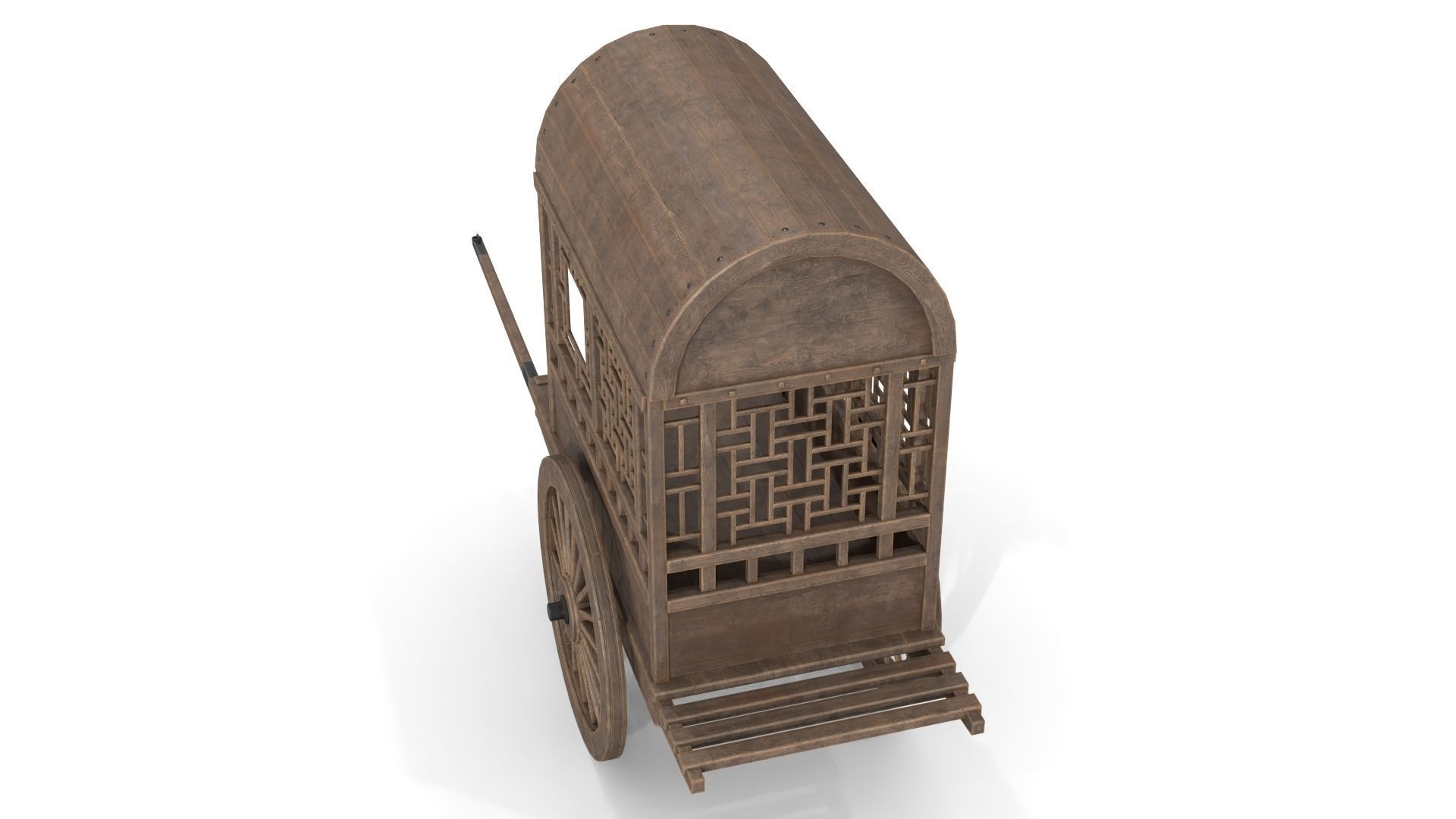 China Cargo Trolley Low-poly 3D model_6
