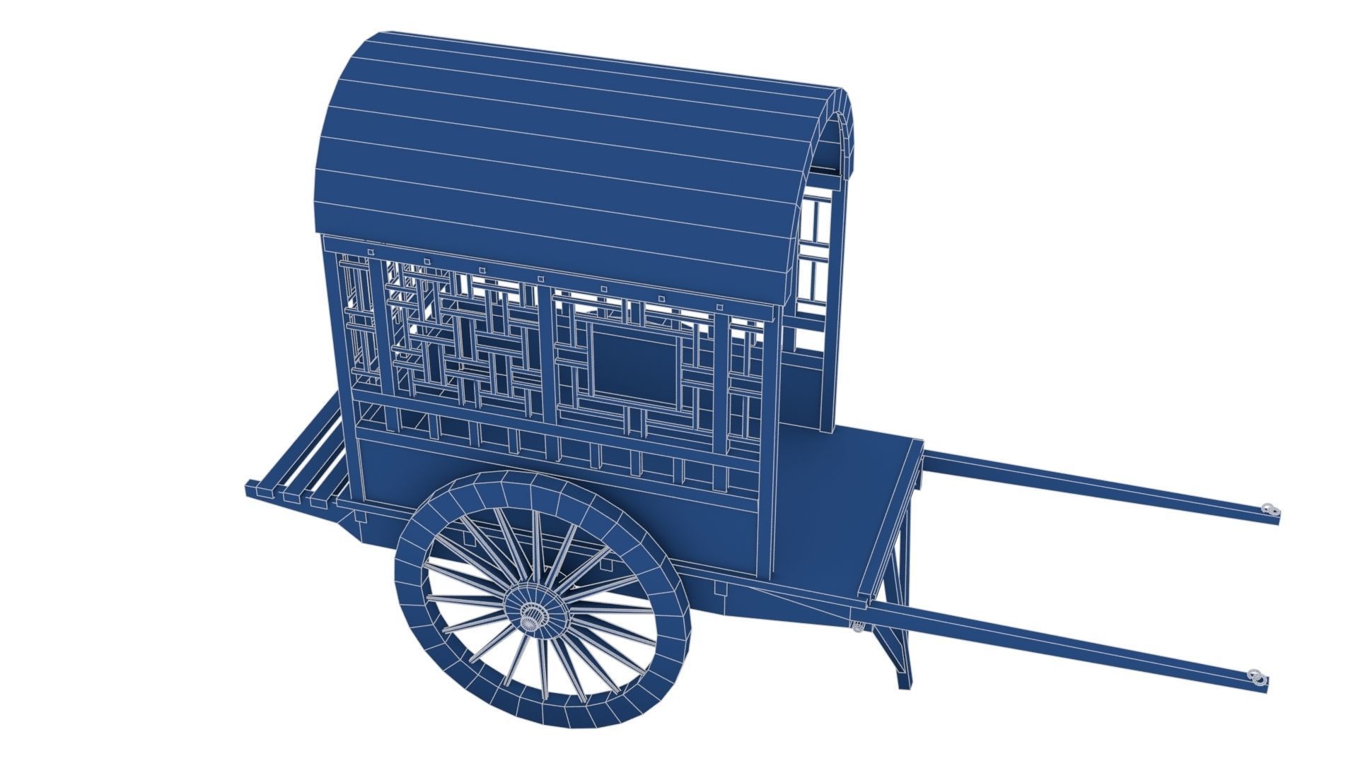China Cargo Trolley Low-poly 3D model_25