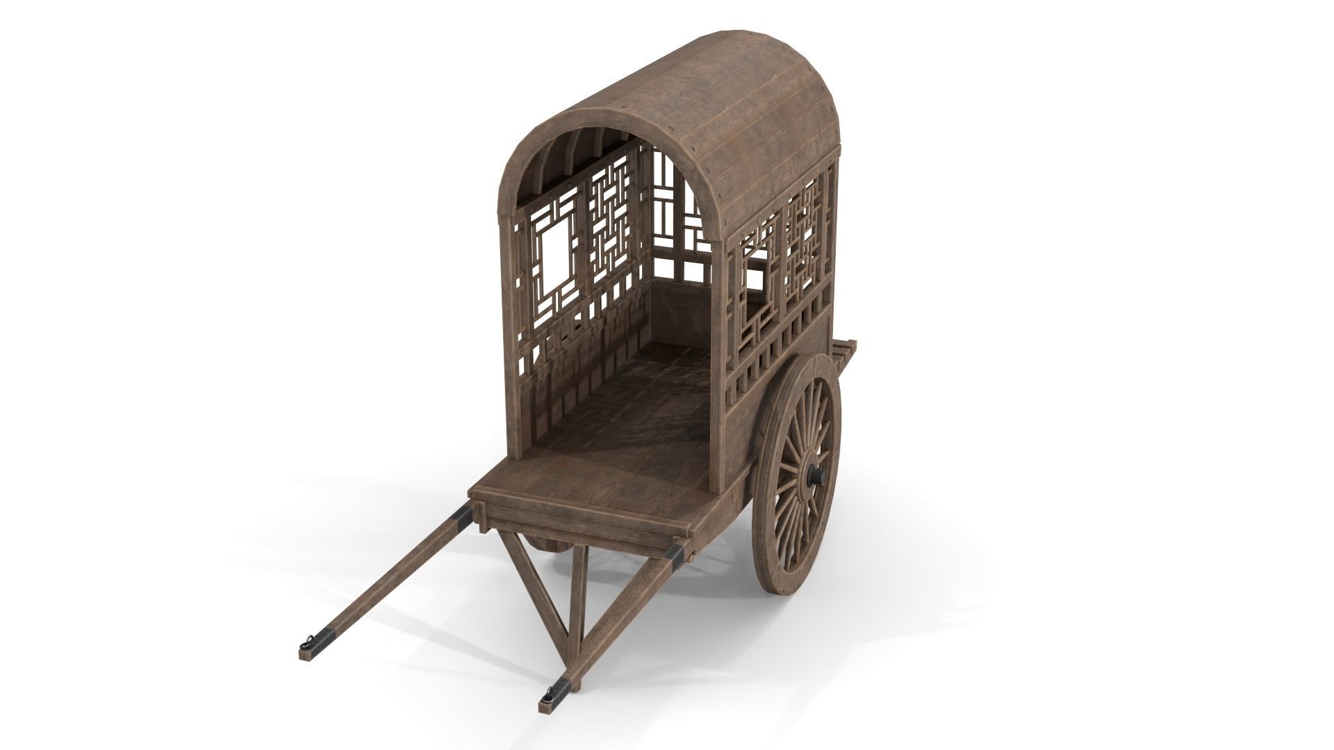 China Cargo Trolley Low-poly 3D model_7