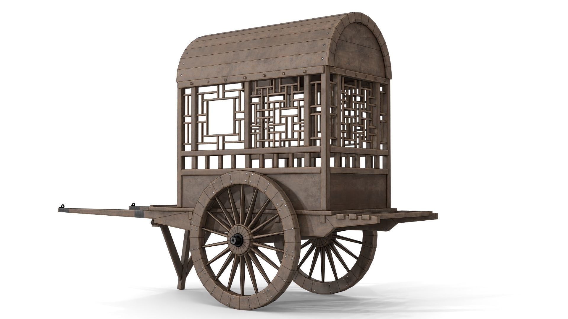 China Cargo Trolley Low-poly 3D model_19