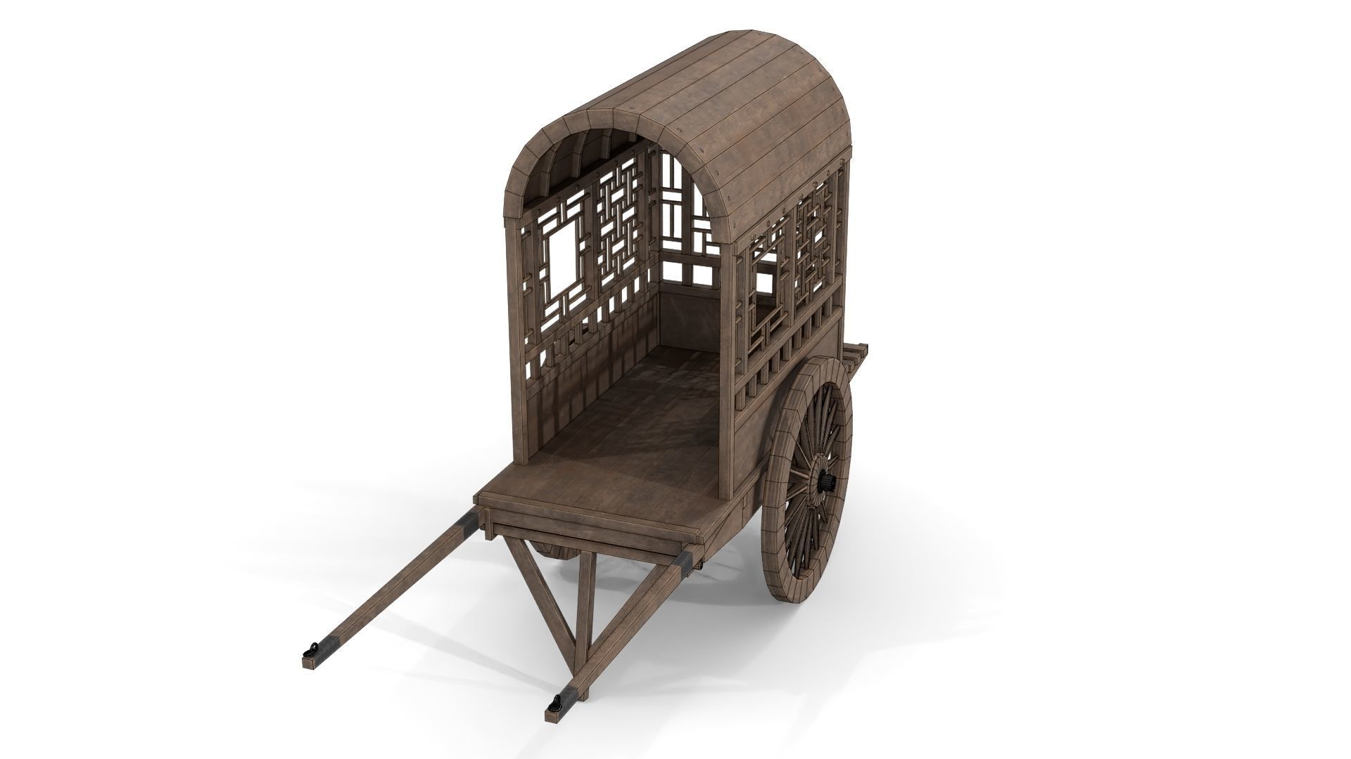 China Cargo Trolley Low-poly 3D model_17