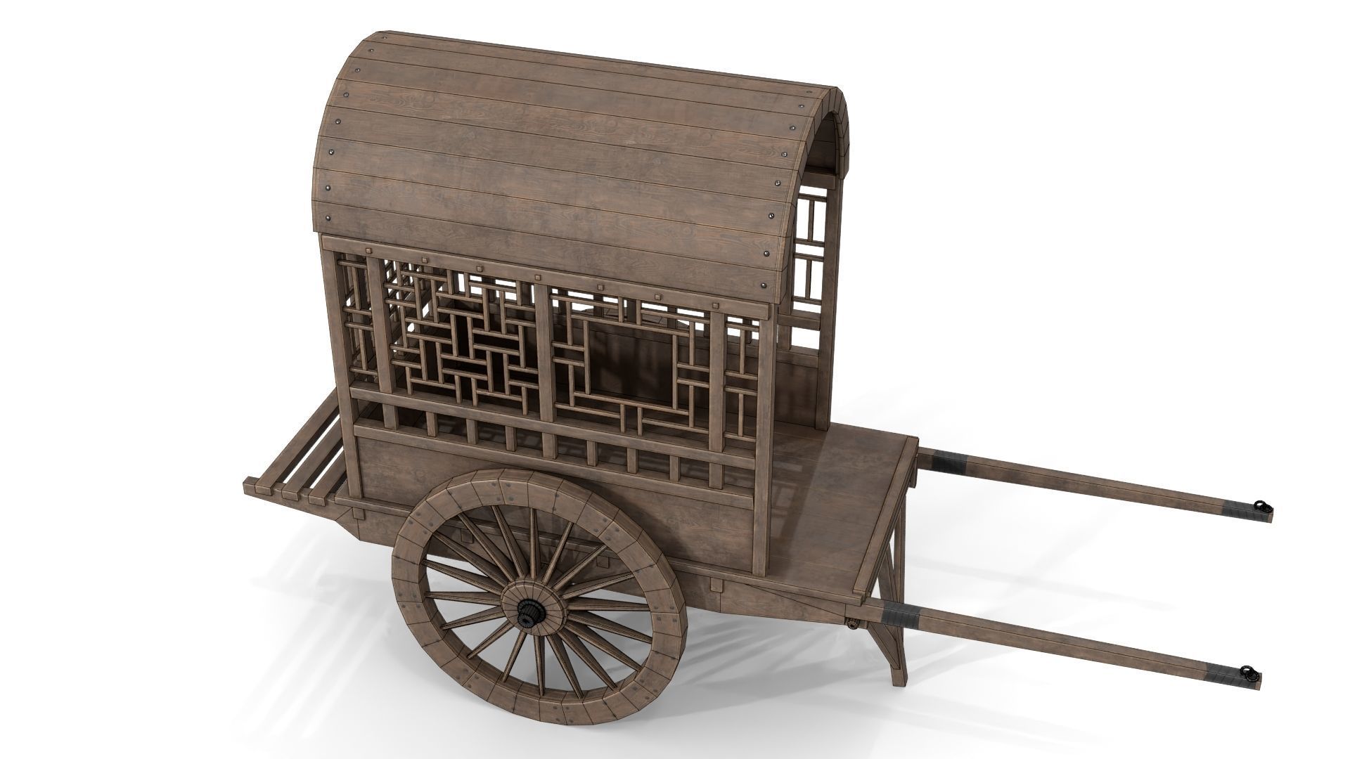 China Cargo Trolley Low-poly 3D model_15