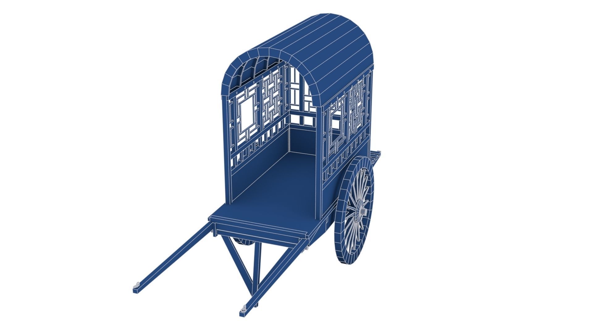 China Cargo Trolley Low-poly 3D model_27