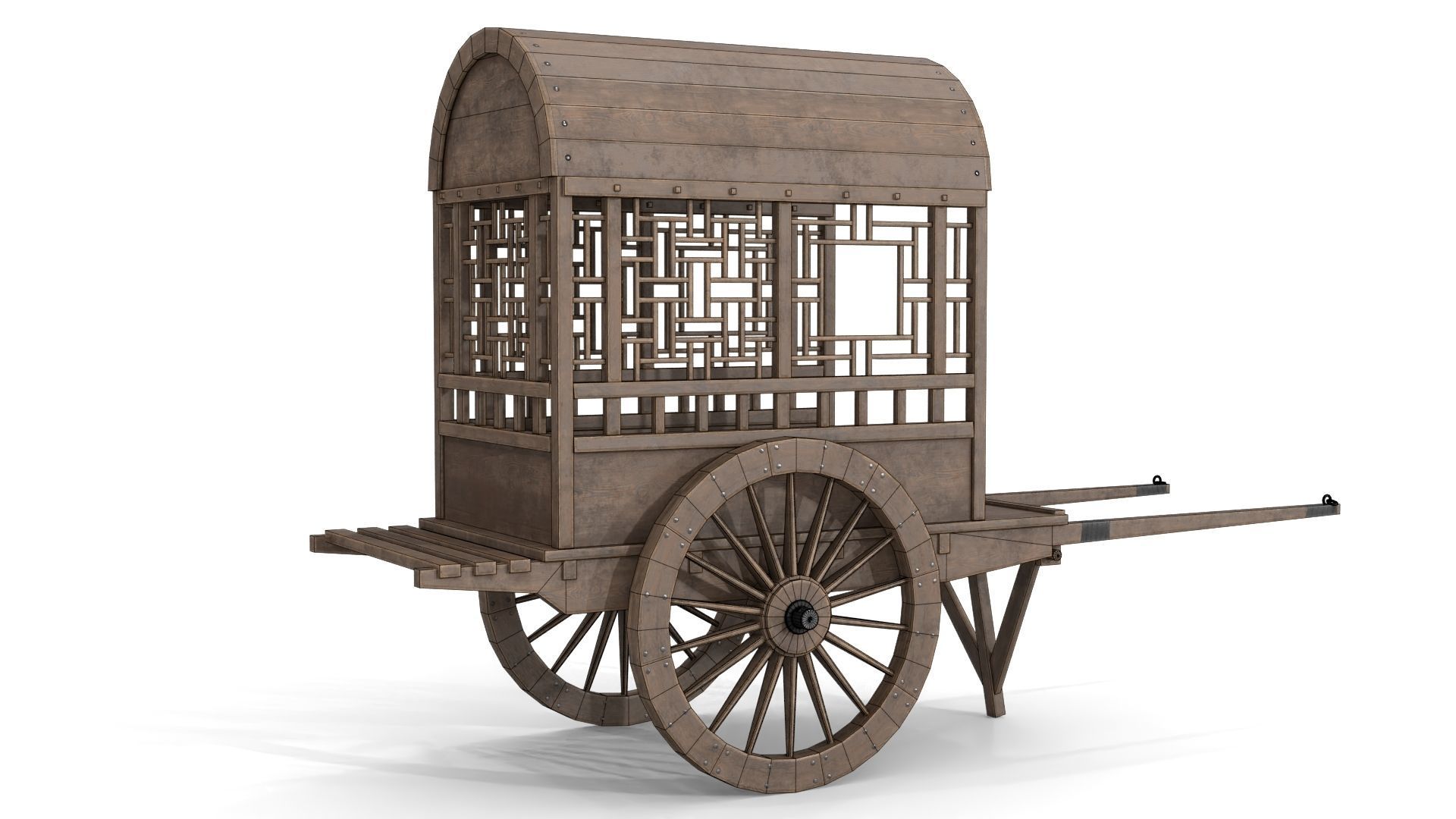 China Cargo Trolley Low-poly 3D model_13