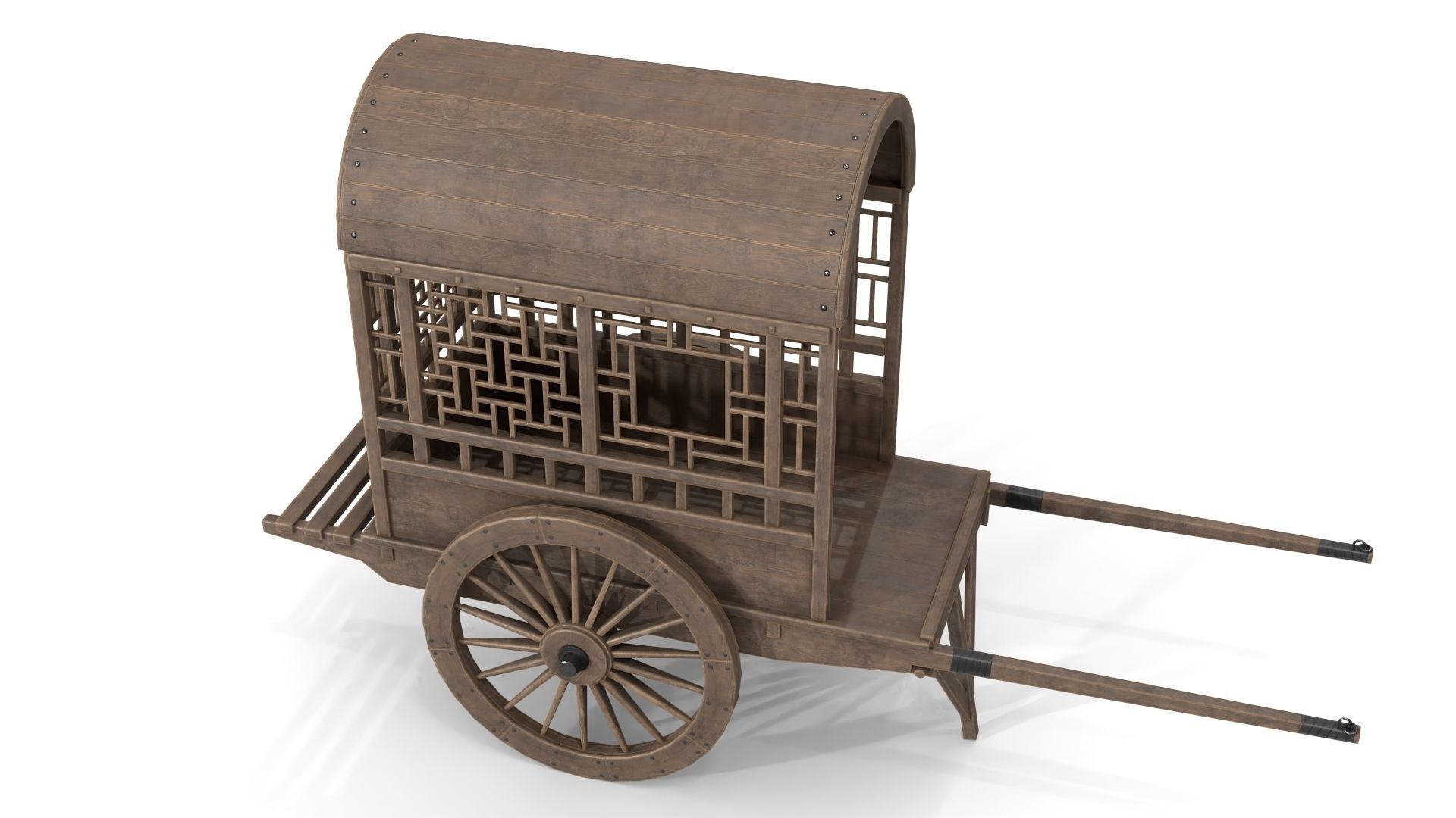 China Cargo Trolley Low-poly 3D model_5