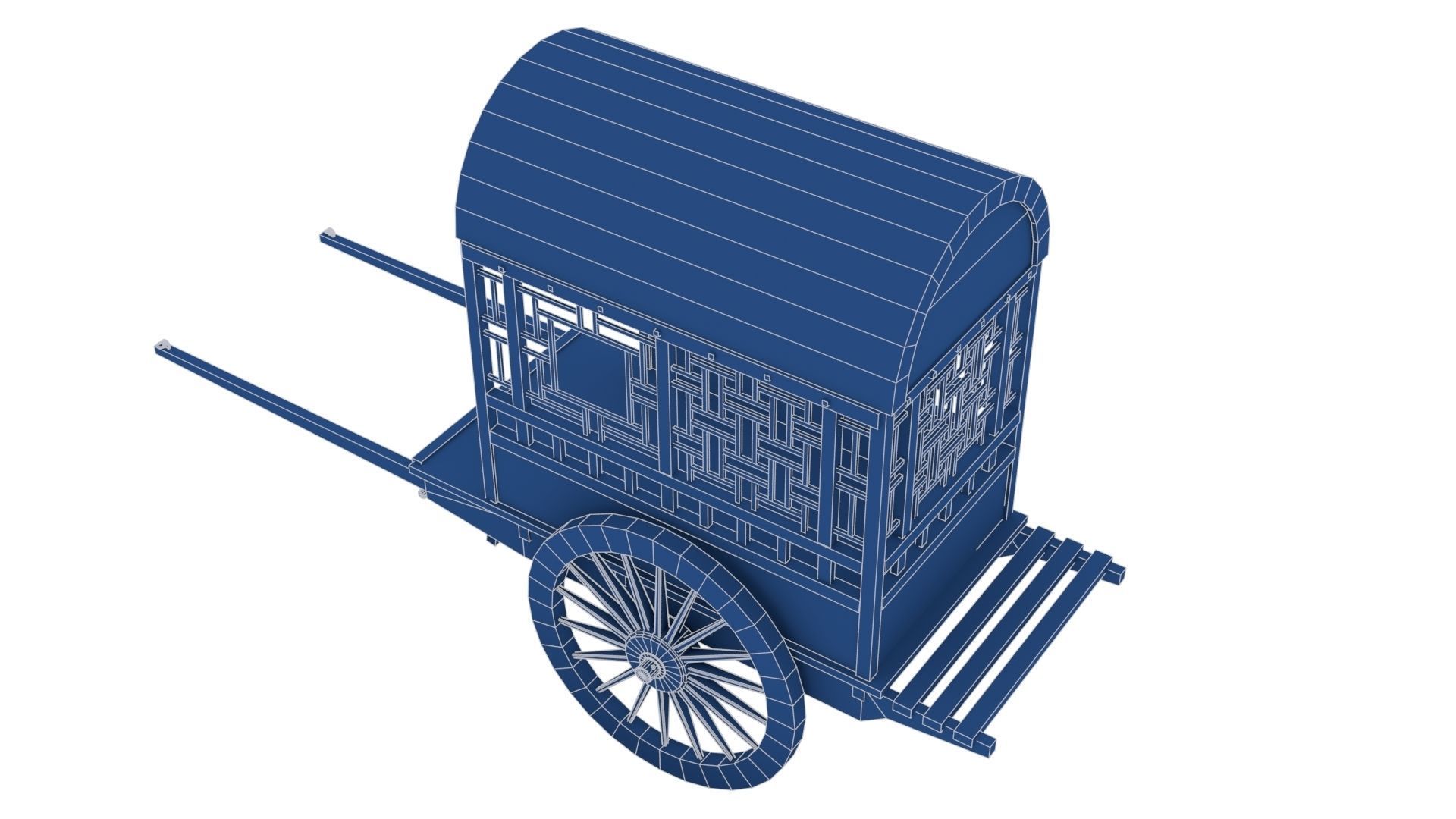 China Cargo Trolley Low-poly 3D model_22