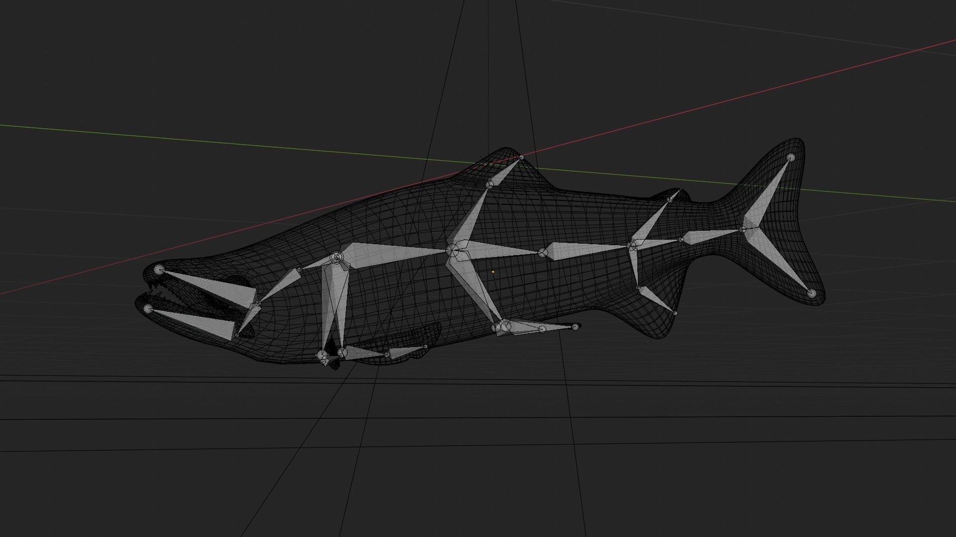 Sockeye Salmon Low-poly 3D model_24