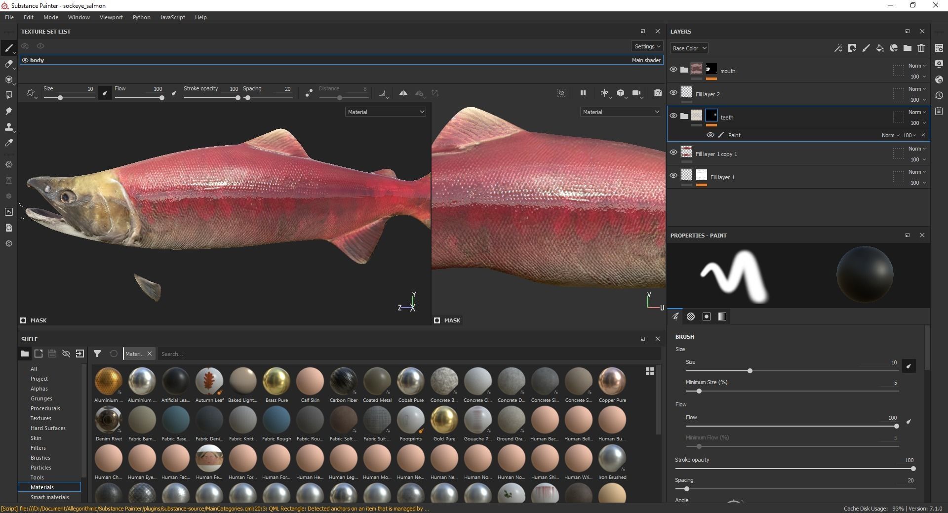 Sockeye Salmon Low-poly 3D model_49