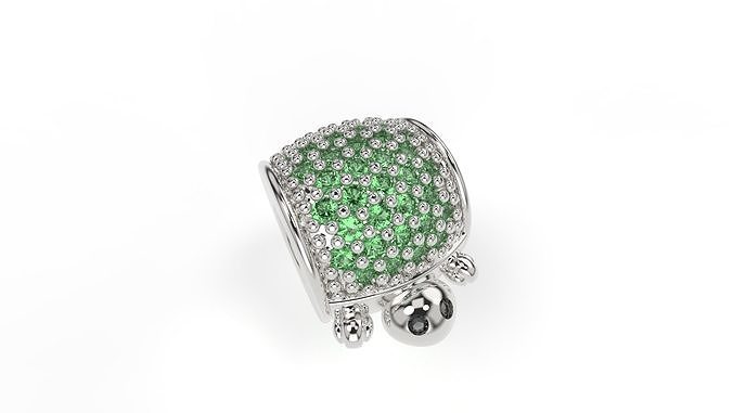 Turtle Charm with Gems 3D print model