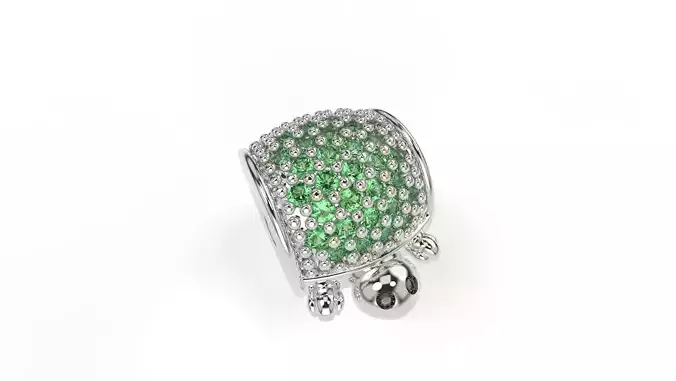 Turtle Charm with Gems