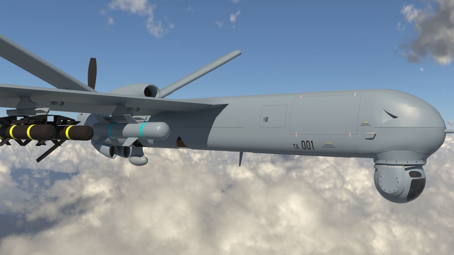 IHA - UAV ANKA-B-  TAI TUSAS 3D model_4