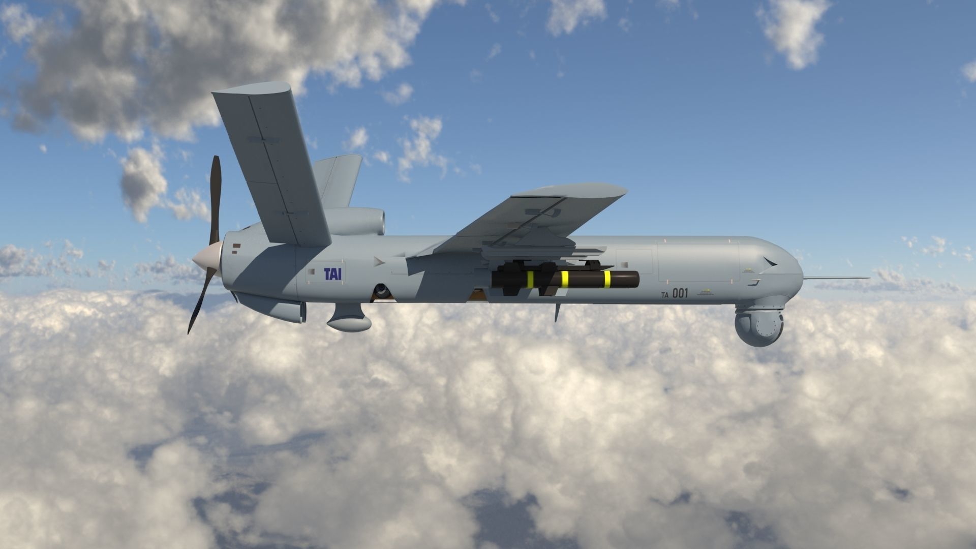 IHA - UAV ANKA-B-  TAI TUSAS 3D model_22