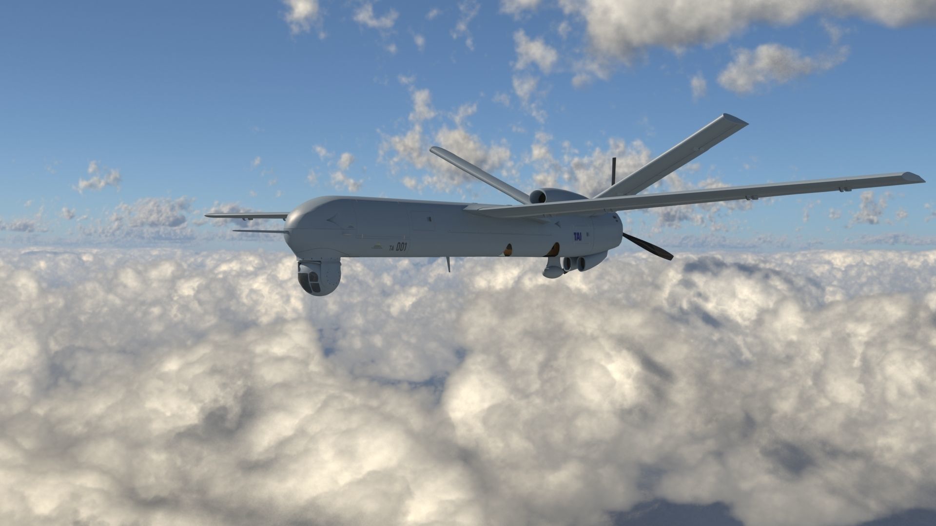 IHA - UAV ANKA-B-  TAI TUSAS 3D model_12