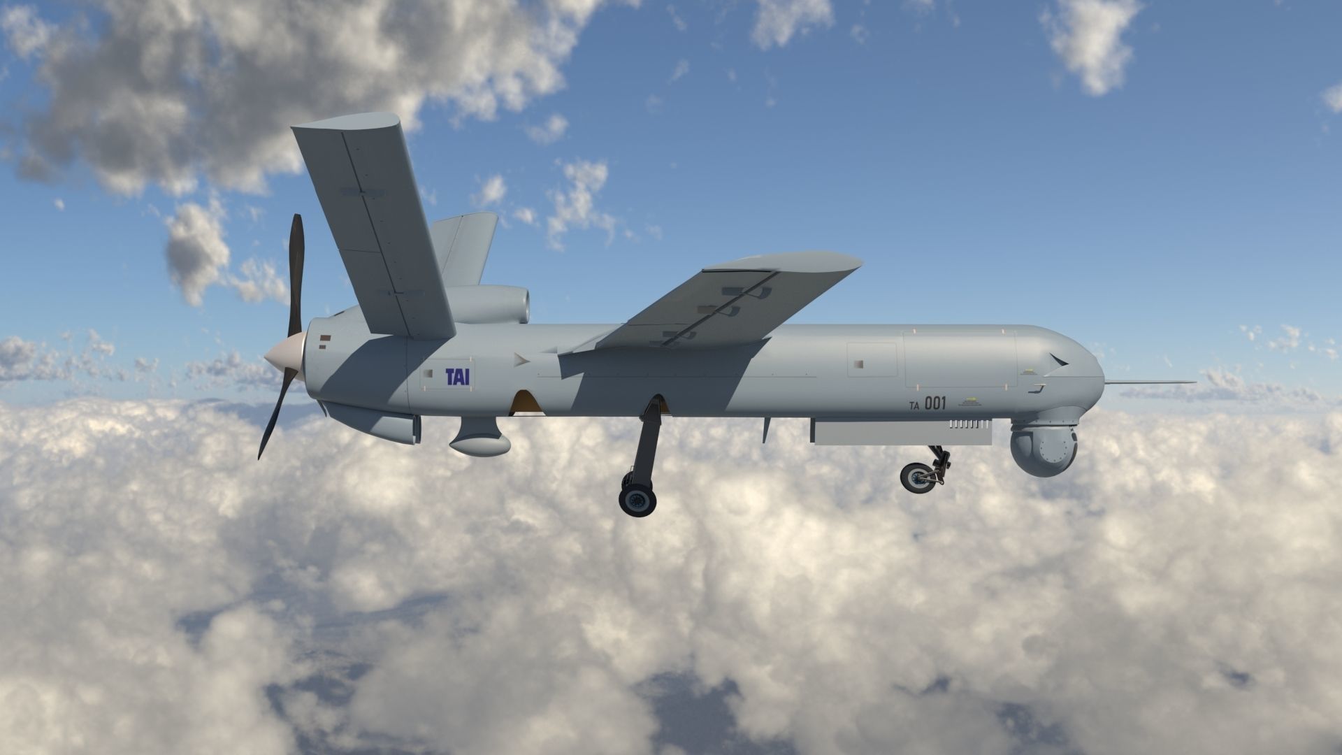 IHA - UAV ANKA-B-  TAI TUSAS 3D model_21