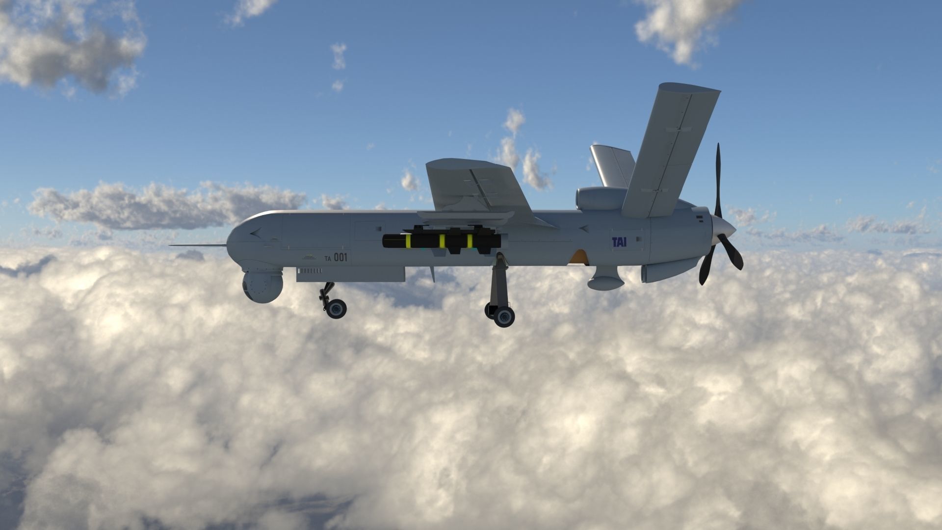 IHA - UAV ANKA-B-  TAI TUSAS 3D model_17