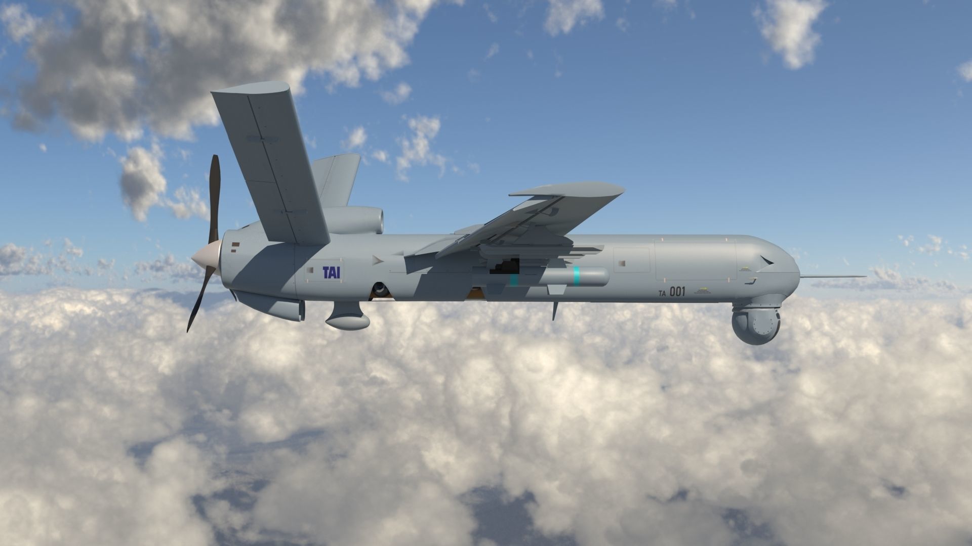 IHA - UAV ANKA-B-  TAI TUSAS 3D model_3
