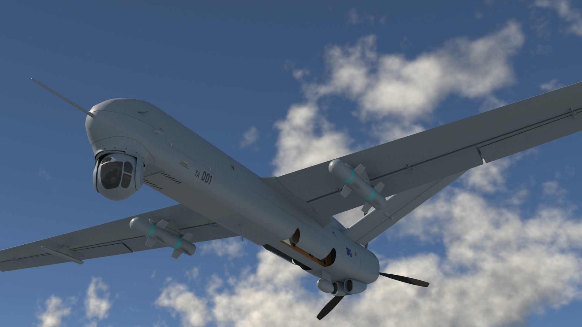 IHA - UAV ANKA-B-  TAI TUSAS 3D model_14