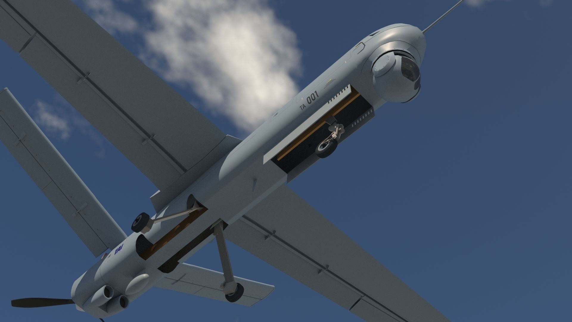 IHA - UAV ANKA-B-  TAI TUSAS 3D model_9